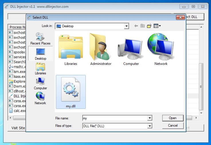 select file